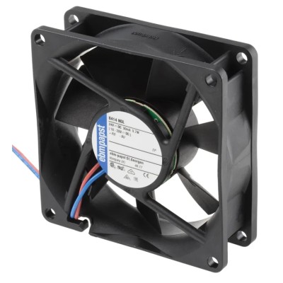 ebm-papst 8400 N Series DC Axial Fan 24V DC 700mW 33 m³/h 1500 RPM IP68 Sleeve Bearing 