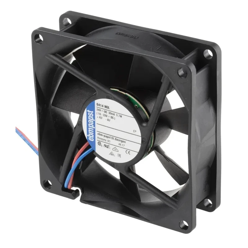 ebm-papst 8400 N Series DC Axial Fan 24V DC 700mW 33 m³/h 1500 RPM IP68 Sleeve Bearing 