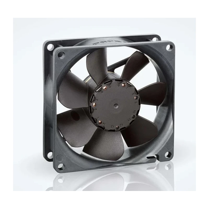 ebm-papst 8400 N Series DC Axial Fan, 24V DC, 2W Power, 69 m³/h Airflow, 3100 RPM, IP20, 80x80x25 mm IP20