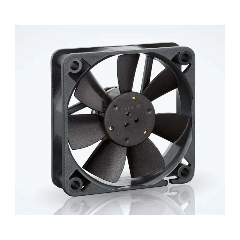 ebm-papst 600 F Series Sleeve Bearing Axial Fan, 24V DC, 29 m³/h Air Flow, 1.1 W, 46 mA Max, IP20, 60 mm Frame IP20