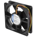 ebm-papst 4300 Series Compact DC Axial Fan 24V DC 5W 208mA Max Air Flow 170m³/h IP68 119x119x32 mm IP68