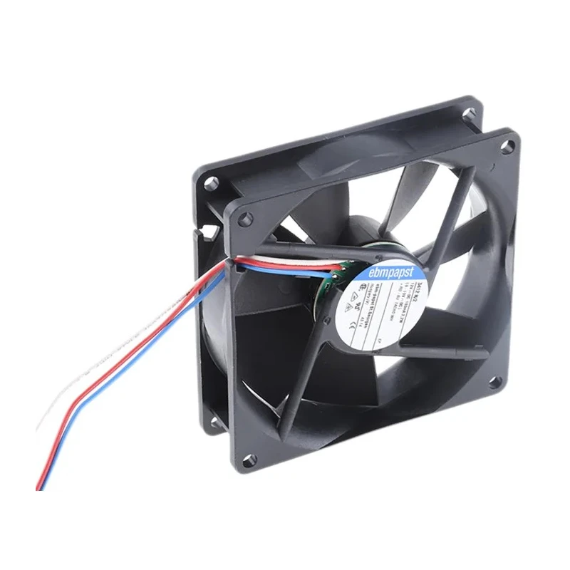 ebm-papst 3400 N Series Tachometer Feedback DC Axial Fan 12V dc 2.2 W 2700 rpm IP68 92mm 