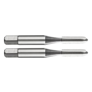 Dormer M6 Thread Metric Standard Hand Tap Set, Straight Flute, HSS, 56mm Length E105M6X.75NO9