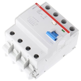 ABB F404 Series Residual Current Circuit Breaker 40A, 3-Pole, 30 mA Trip Sensitivity 2CCF544110E0400 - F404A-40/0.03, 2CC