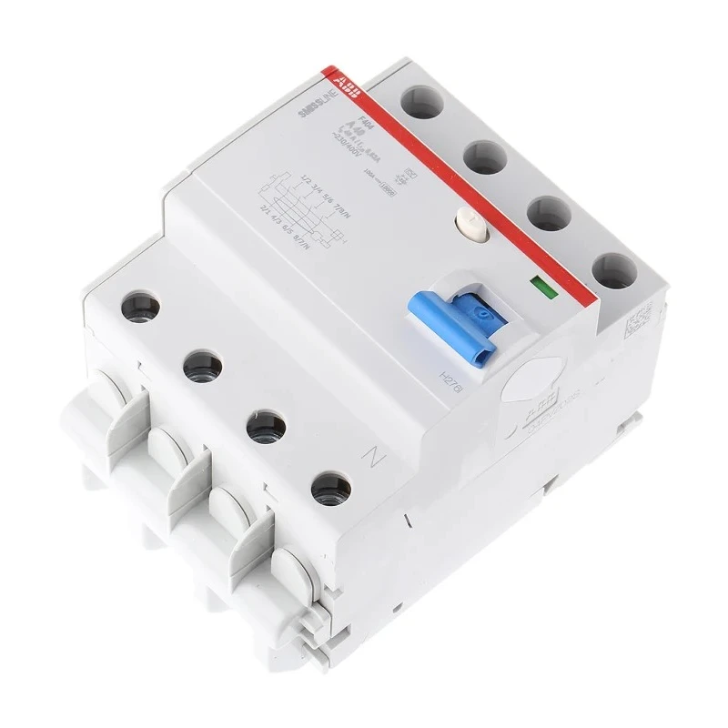 ABB F404 Series Residual Current Circuit Breaker 40A, 3-Pole, 30 mA Trip Sensitivity 2CCF544110E0400 - F404A-40/0.03, 2CC