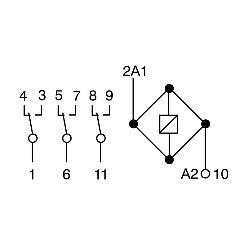 Releco PCB Power Relay 24V ac/dc Coil 10A Switching Current 3PDT C3-A38 BX 24V