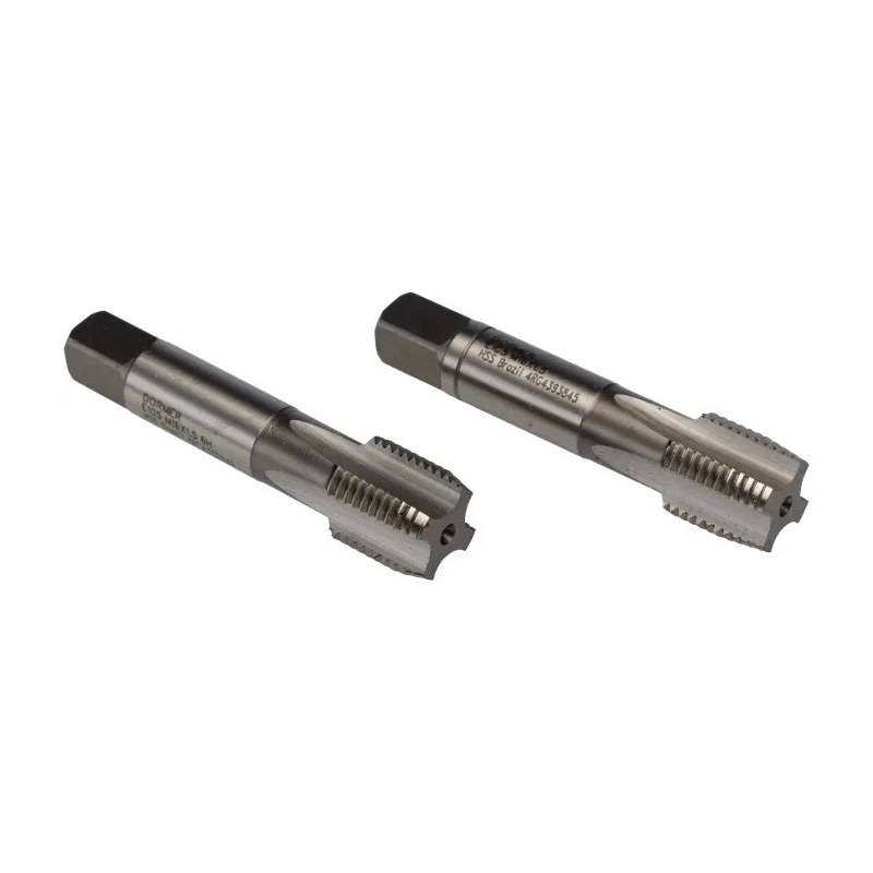 Dormer Hand Tap Set, M16 Thread Size, Metric Standard, Straight Flute, HSS Material, 12mm Shank Diameter E105M16X1.5NO9