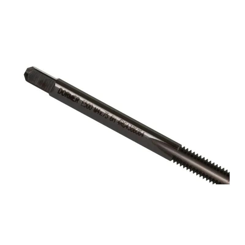 Dormer High-Speed Steel (HSS) Machine Threading Tap, M4 Thread Size, Metric Standard, Right Hand, Straight E500M4X.75NO3