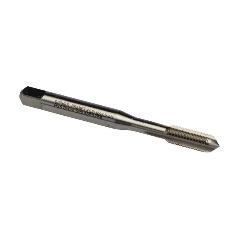 Dormer Machine Threading Tap, M6 Thread, Metric Fine Standard, HSS, Straight Flute, Right Hand, 66mm Overall E513M6X.5NO3