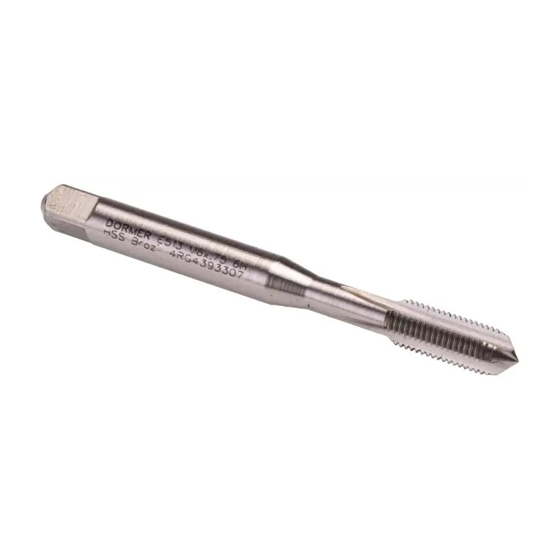 Dormer High-Speed Steel Machine Threading Tap M6 Thread, Metric Fine Standard, Right Hand, Straight Flute E513M6X.75NO3