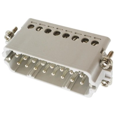 TE Connectivity Heavy Duty Power Connector Insert 16A 16 Contacts Panel Mount HA Series Male 1-1103416-1