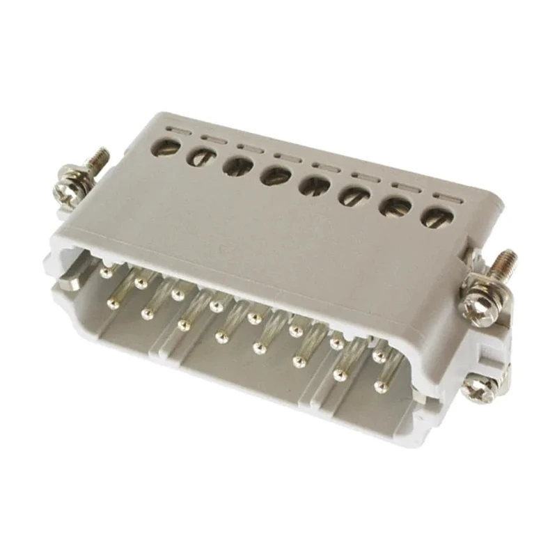 TE Connectivity Heavy Duty Power Connector Insert 16A 16 Contacts Panel Mount HA Series Male 1-1103416-1