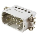 TE Connectivity Heavy Duty Power Connector Insert 16A Panel Mount 10 Contacts HA Series Male 1-1103414-1