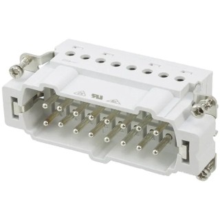 TE Connectivity Heavy Duty Power Connector Insert 16A 400V HE Series Male 16 Contacts 1-1103638-1