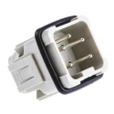 HARTING Heavy Duty Power Connector Insert Male 5 Contacts 10A HA Series 1-1103402-1