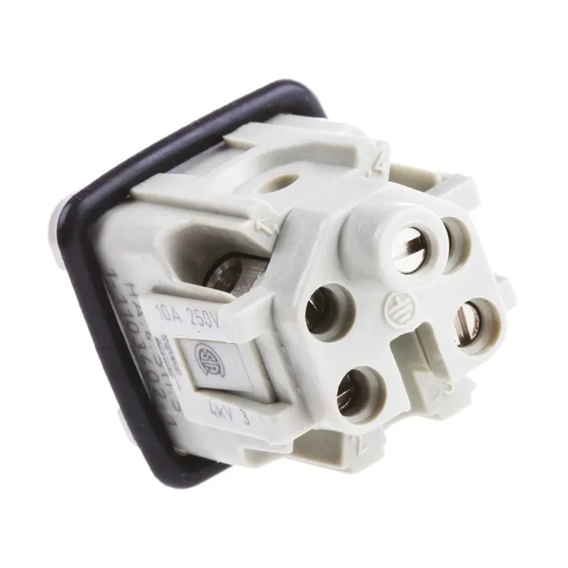 HARTING Heavy Duty Power Connector Insert Male 5 Contacts 10A HA Series 1-1103402-1