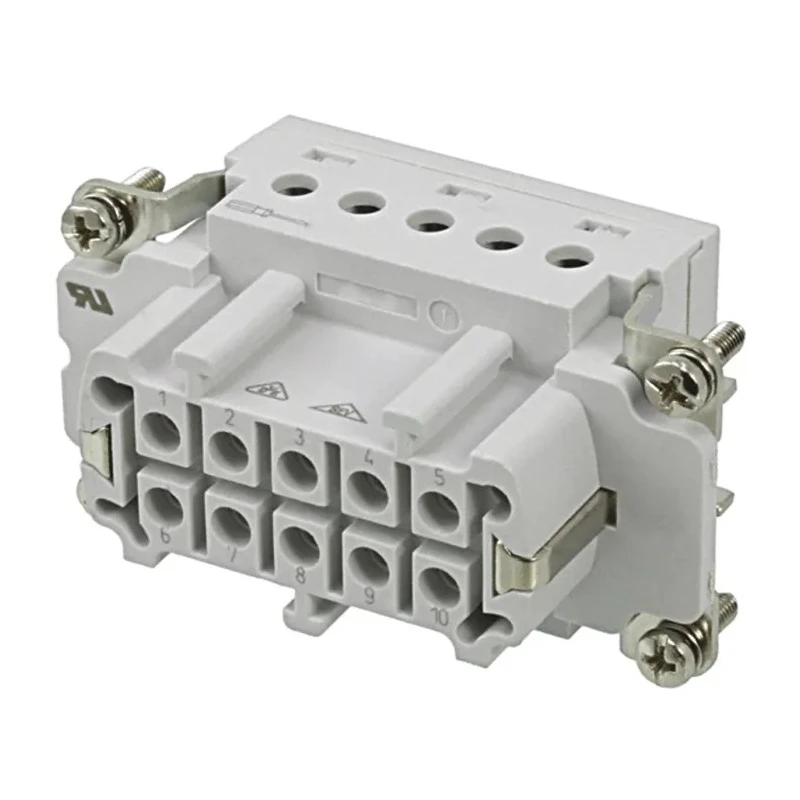 TE Connectivity Heavy Duty Power Connector Insert 16A 400V HE Series Female 10 Contacts 1-1103637-1