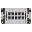 TE Connectivity Heavy Duty Power Connector Insert 16A, HE Series Male, 10 Contacts 1-1103636-1
