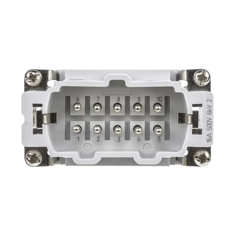 TE Connectivity Heavy Duty Power Connector Insert 16A, HE Series Male, 10 Contacts 1-1103636-1