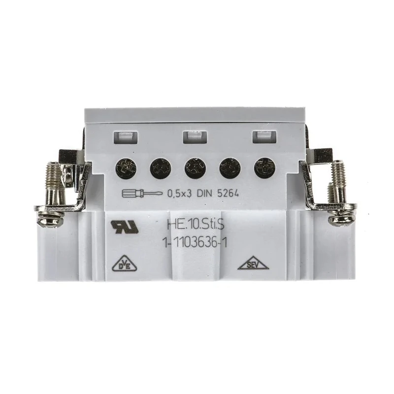 TE Connectivity Heavy Duty Power Connector Insert 16A, HE Series Male, 10 Contacts 1-1103636-1