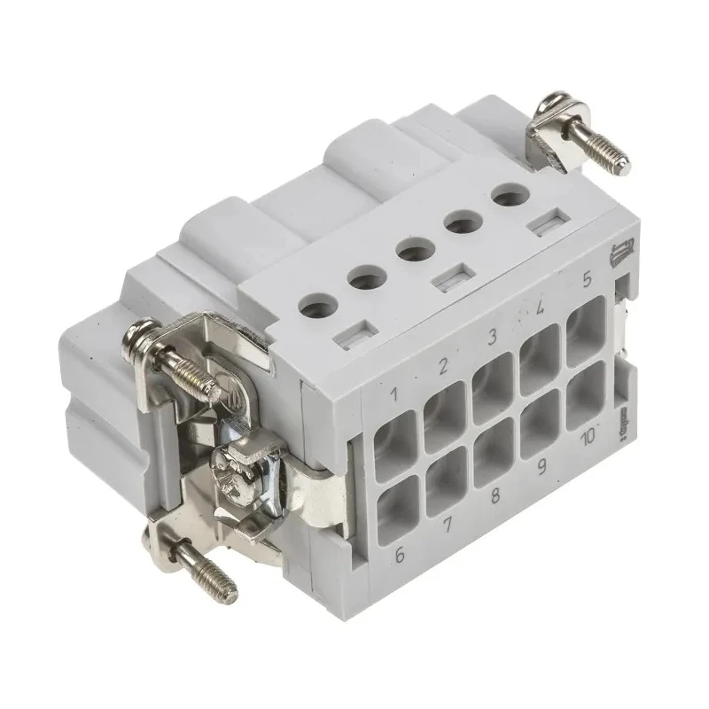 TE Connectivity Heavy Duty Power Connector Insert 16A, HE Series Male, 10 Contacts 1-1103636-1