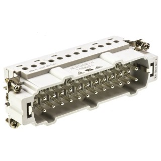 TE Connectivity Heavy Duty Power Connector Insert HE Series Male 24 Contacts 1-1103640-1