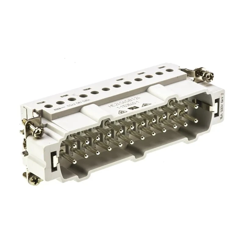 TE Connectivity Heavy Duty Power Connector Insert HE Series Male 24 Contacts 1-1103640-1