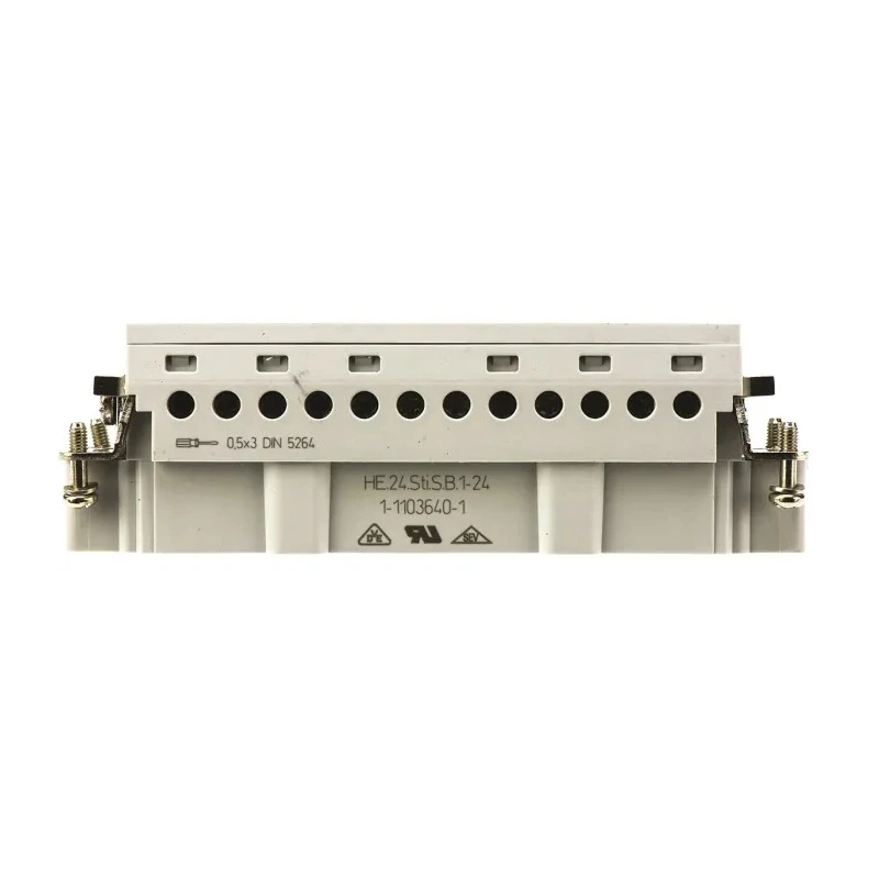 TE Connectivity Heavy Duty Power Connector Insert HE Series Male 24 Contacts 1-1103640-1