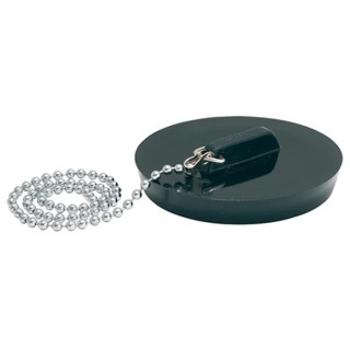 Watts Sink Plug 1.77/1.9 in Polyvinyl Chloride with Chrome Bead Chain 30 cm 315298 452406 9
