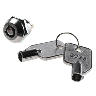 Lorlin Key Switch DPST 4A 2-Way Zinc Alloy Housing On-Off Operation LS121