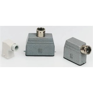 TE Connectivity HA Range Heavy Duty Power Connector Hood Aluminium Body IP65 Rated PG16 Thread Size 2 Lever 1-1102137-7