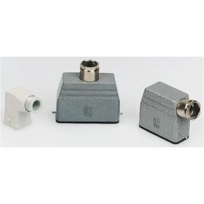 TE Connectivity HA Range Heavy Duty Power Connector Hood Aluminium Body IP65 Rated PG16 Thread Size 2 Lever 1-1102137-7