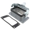 TE Connectivity HE Range Heavy Duty Power Connector Housing Panel Base 2 Lever Surface Mount Aluminium IP65 1-1102244-2