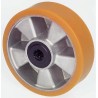 LAG Orange Grey Polyurethane Trolley Wheel 200mm Diameter 50mm Width 8330