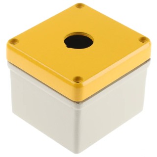 Eaton Pebble Grey Aluminium RMQ Titan M22 Enclosure 1 Hole 22mm Diameter 118456 M22-I1MGE-SAL