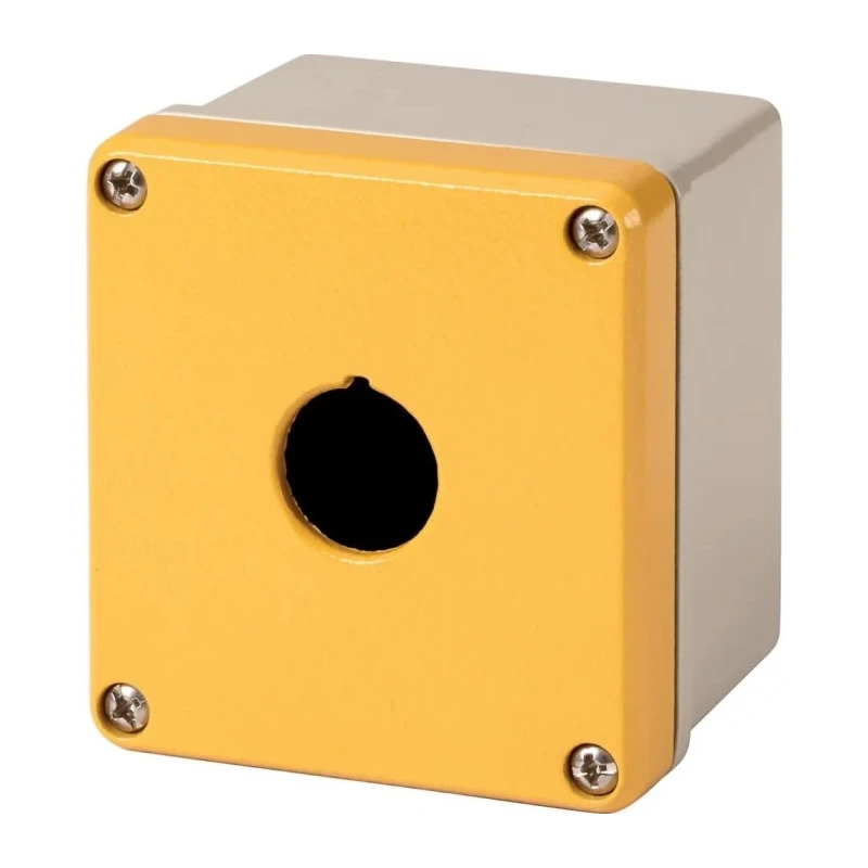 Eaton Pebble Grey Aluminium RMQ Titan M22 Enclosure 1 Hole 22mm Diameter 118456 M22-I1MGE-SAL