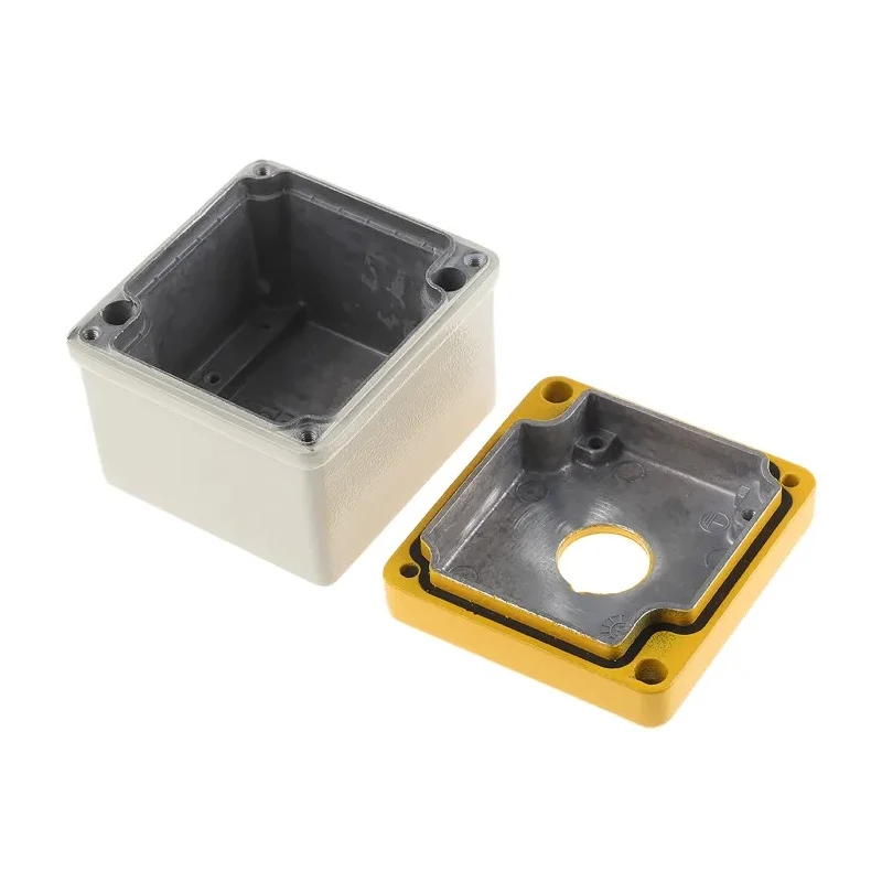 Eaton Pebble Grey Aluminium RMQ Titan M22 Enclosure 1 Hole 22mm Diameter 118456 M22-I1MGE-SAL