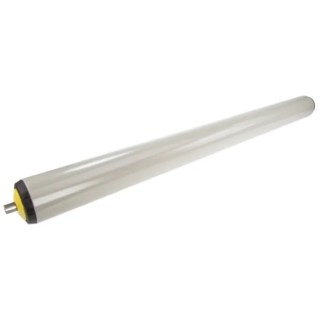 Interroll Plastic Round Conveyor Roller Spring Loaded 40 mm Diameter x 500 mm Length Stainless Steel 40 N 1042S40G43 - 500