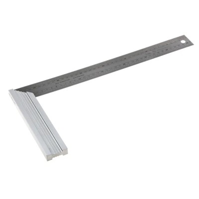 Facom 400 mm Engineer Try Square Stainless Steel Blade, Anodised Aluminium Heel 1223.04PB