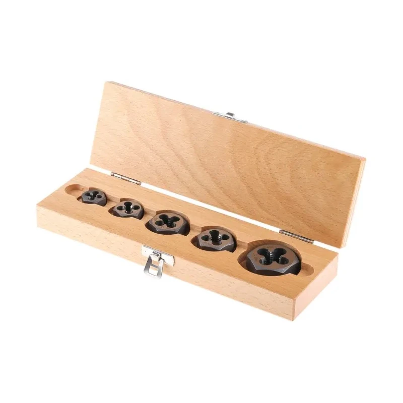 RS PRO 1/4 to 1/2in UNC Carbon Steel 5 Piece Die Nut Set 300-7537