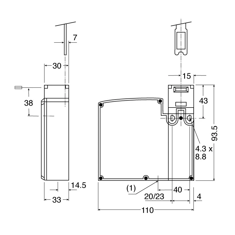 Telemecanique Sensors XCS-TE Series Solenoid Interlock Switch Power to Unlock 24V AC/DC 10VA XCSTE7312