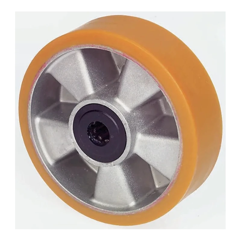 LAG Orange Grey Polyurethane Trolley Wheel 160mm Diameter 50mm Width Die Cast Aluminium Hub Roller Bearing 600kg Load 8320