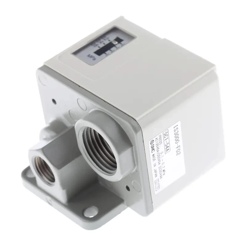 SMC Pressure Switch NC 0.1 MPa to 8 bar 1/4 in Port Size, 160mA Current, IP40, IS3000-F02