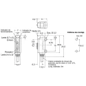 Omron Retroreflective Photoelectric Sensor Block Sensor 5 mm to 15 mm Detection Range NPN Output IP67 E3T-SL11 2M