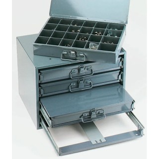 Durham 24 Cell Grey Steel Compartment Box 76 mm x 457 mm x 304 mm 303-4703