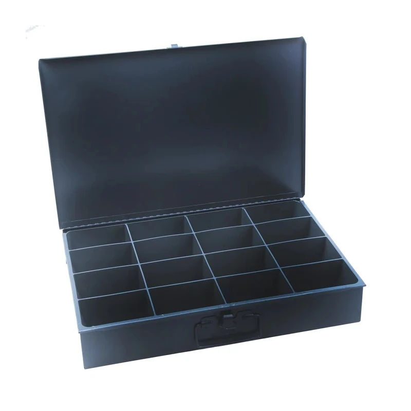 Durham 16 Cell Grey Steel Compartment Box 76 mm x 457 mm x 304 mm 303-4696