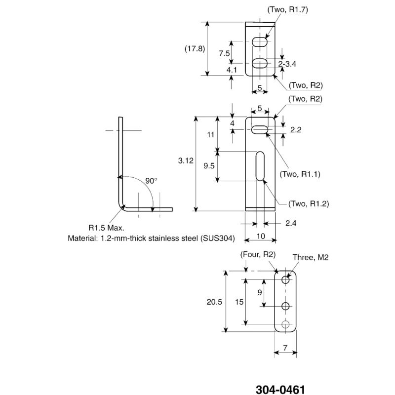 Omron E39-L116 Mounting Bracket 2.4 mm Diameter 24.5 mm Height for E3T-S Series Sensors