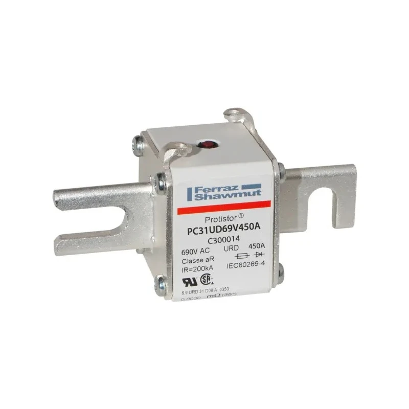 Mersen German Standard Fuse 450A, 700V, 77 mm Fixing Centres C300014 / PC31UD69V450A