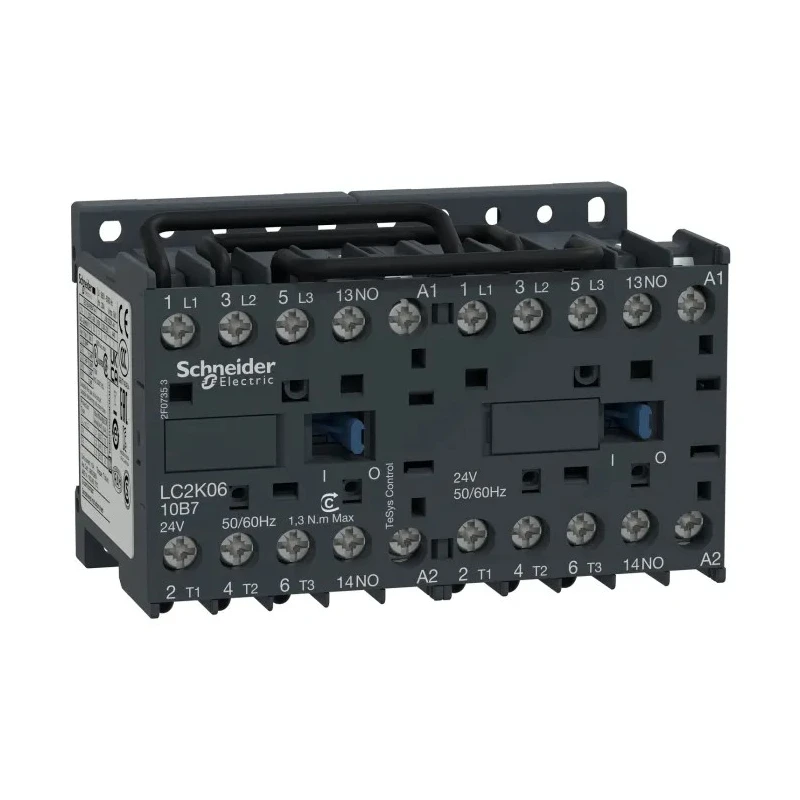 Schneider Electric LC2K Reversing Contactor, 24V AC Coil, 3-Pole, 12 A, 5.5 kW, 3 NO, 690V AC LC2K1210B7