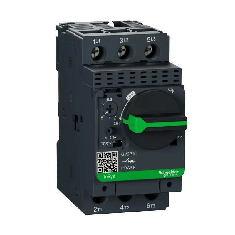 Schneider Electric TeSyS GV Motor Protection Circuit Breaker 4A, 6.3 A Current, 690V, Thermal Magnetic 3 Poles GV2P10